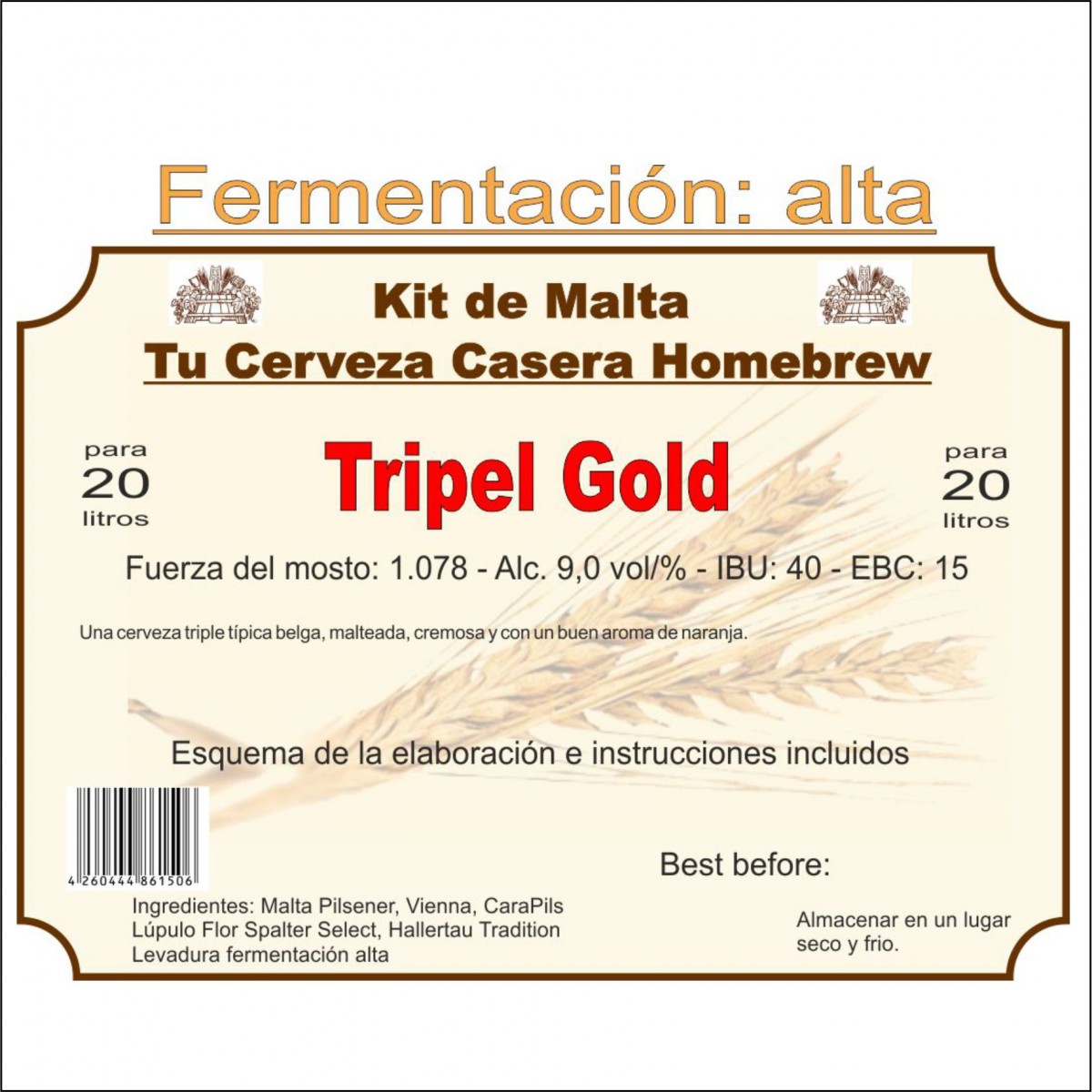 Kit en grano "Tripel Gold"