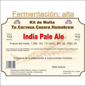 Kit en grano "India Pale Ale" 10ltr