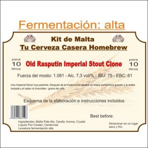 Kit en grano "Old Rasputin Imperial Stout Clone" 10ltr